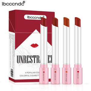 Creative Cigarette Lipstick Set 4 Colors Matte Long Lasting Waterproof