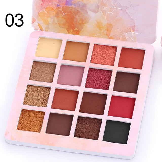 16Colors Matte Eye Shadow Pallete Long Lasting Waterproof Eye Shadow