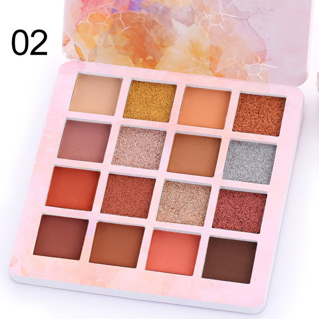 16Colors Matte Eye Shadow Pallete Long Lasting Waterproof Eye Shadow