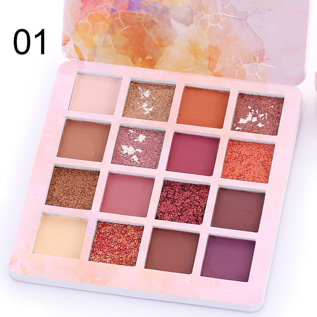 16Colors Matte Eye Shadow Pallete Long Lasting Waterproof Eye Shadow
