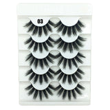 5 Pairs 2 Styles 3D  Eyelashes Fluffy Wispy Thick Lashes