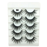 5 Pairs 2 Styles 3D  Eyelashes Fluffy Wispy Thick Lashes