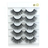 5 Pairs 2 Styles 3D  Eyelashes Fluffy Wispy Thick Lashes