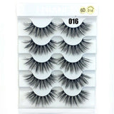 5 Pairs 2 Styles 3D  Eyelashes Fluffy Wispy Thick Lashes