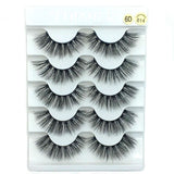 5 Pairs 2 Styles 3D  Eyelashes Fluffy Wispy Thick Lashes