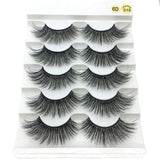 5 Pairs 2 Styles 3D  Eyelashes Fluffy Wispy Thick Lashes