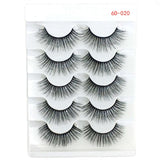 5 Pairs 2 Styles 3D  Eyelashes Fluffy Wispy Thick Lashes