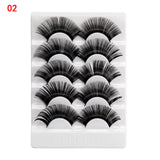 5 Pairs 2 Styles 3D  Eyelashes Fluffy Wispy Thick Lashes