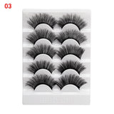 5 Pairs 2 Styles 3D  Eyelashes Fluffy Wispy Thick Lashes