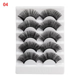 5 Pairs 2 Styles 3D  Eyelashes Fluffy Wispy Thick Lashes