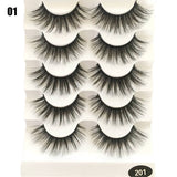 5 Pairs 2 Styles 3D  Eyelashes Fluffy Wispy Thick Lashes