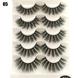 5 Pairs 2 Styles 3D  Eyelashes Fluffy Wispy Thick Lashes