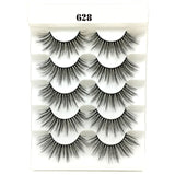 5 Pairs 2 Styles 3D  Eyelashes Fluffy Wispy Thick Lashes