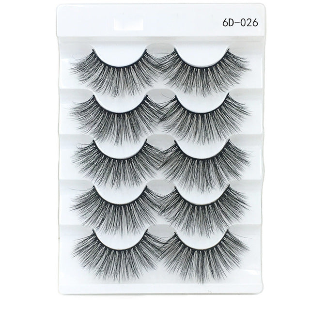 5 Pairs 2 Styles 3D  Eyelashes Fluffy Wispy Thick Lashes