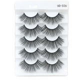 5 Pairs 2 Styles 3D  Eyelashes Fluffy Wispy Thick Lashes