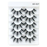 5 Pairs 2 Styles 3D  Eyelashes Fluffy Wispy Thick Lashes
