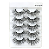 5 Pairs 2 Styles 3D  Eyelashes Fluffy Wispy Thick Lashes