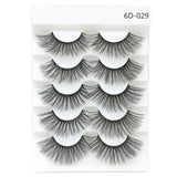 5 Pairs 2 Styles 3D  Eyelashes Fluffy Wispy Thick Lashes