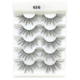 5 Pairs 2 Styles 3D  Eyelashes Fluffy Wispy Thick Lashes