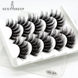 SEXYSHEEP 5Pairs 3D Mink Hair False Eyelashes Natural
