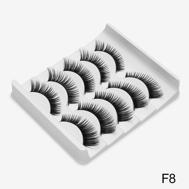 SEXYSHEEP 5Pairs 3D Mink Hair False Eyelashes Natural