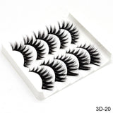 SEXYSHEEP 5Pairs 3D Mink Hair False Eyelashes Natural