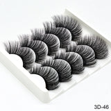SEXYSHEEP 5Pairs 3D Mink Hair False Eyelashes Natural