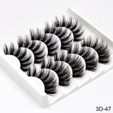 SEXYSHEEP 5Pairs 3D Mink Hair False Eyelashes Natural