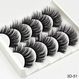 SEXYSHEEP 5Pairs 3D Mink Hair False Eyelashes Natural