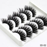 SEXYSHEEP 5Pairs 3D Mink Hair False Eyelashes Natural