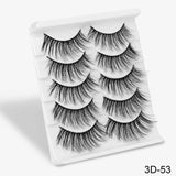 SEXYSHEEP 5Pairs 3D Mink Hair False Eyelashes Natural