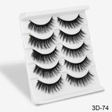 SEXYSHEEP 5Pairs 3D Mink Hair False Eyelashes Natural