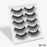 SEXYSHEEP 5Pairs 3D Mink Hair False Eyelashes Natural