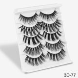SEXYSHEEP 5Pairs 3D Mink Hair False Eyelashes Natural