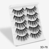 SEXYSHEEP 5Pairs 3D Mink Hair False Eyelashes Natural