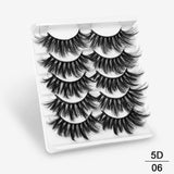 SEXYSHEEP 5Pairs 3D Mink Hair False Eyelashes Natural