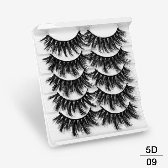 SEXYSHEEP 5Pairs 3D Mink Hair False Eyelashes Natural