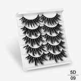 SEXYSHEEP 5Pairs 3D Mink Hair False Eyelashes Natural