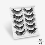 SEXYSHEEP 5Pairs 3D Mink Hair False Eyelashes Natural