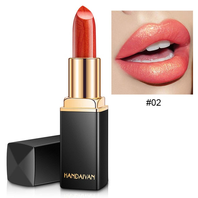 Brand Professional Lips Makeup Waterproof Shimmer Long Lasting Pigment Nude Lipstick