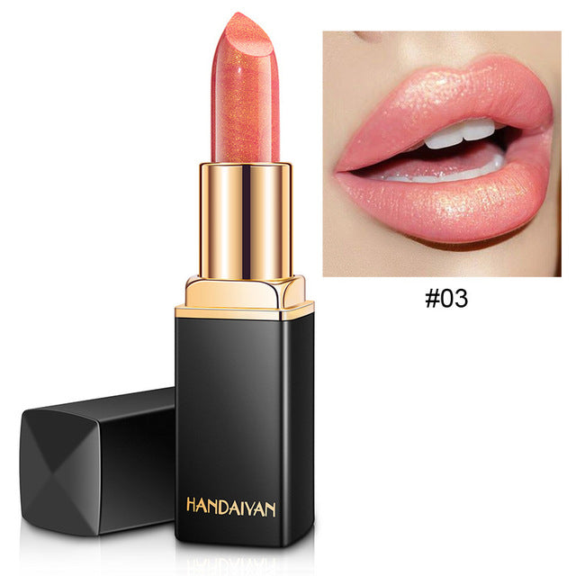 Brand Professional Lips Makeup Waterproof Shimmer Long Lasting Pigment Nude Lipstick