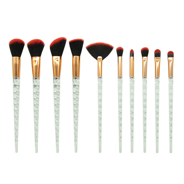 10pcs Unicorn Makeup Brushes Sets Women Beauty Glitter Make Up Brush Tools