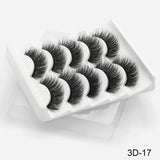 SEXYSHEEP 5Pairs 3D Mink Hair False Eyelashes Natural