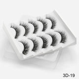 SEXYSHEEP 5Pairs 3D Mink Hair False Eyelashes Natural