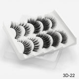 SEXYSHEEP 5Pairs 3D Mink Hair False Eyelashes Natural