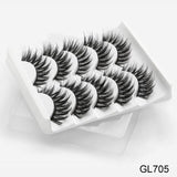 SEXYSHEEP 5Pairs 3D Mink Hair False Eyelashes Natural