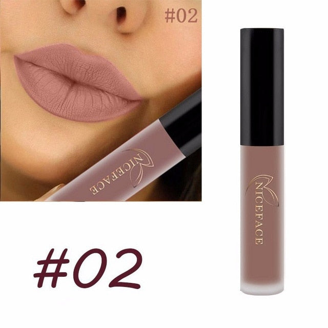 24 Color Liquid Lipstick Matte Long Lasting Makeup Lips Red Matt Nude