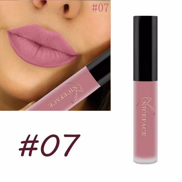 24 Color Liquid Lipstick Matte Long Lasting Makeup Lips Red Matt Nude