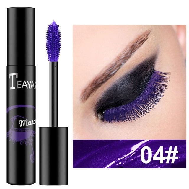 Color Mascara Waterproof Fast Dry Blue Purple Gold Black